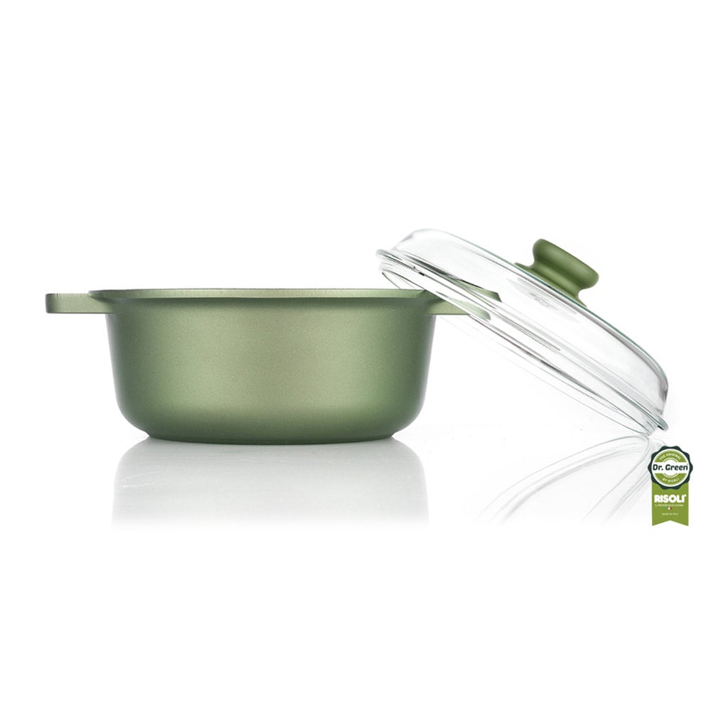 セール 登場から人気沸騰 新品】リゾリ RISOLI フタ付両手鍋 物足りない Dr.Green 調理器具